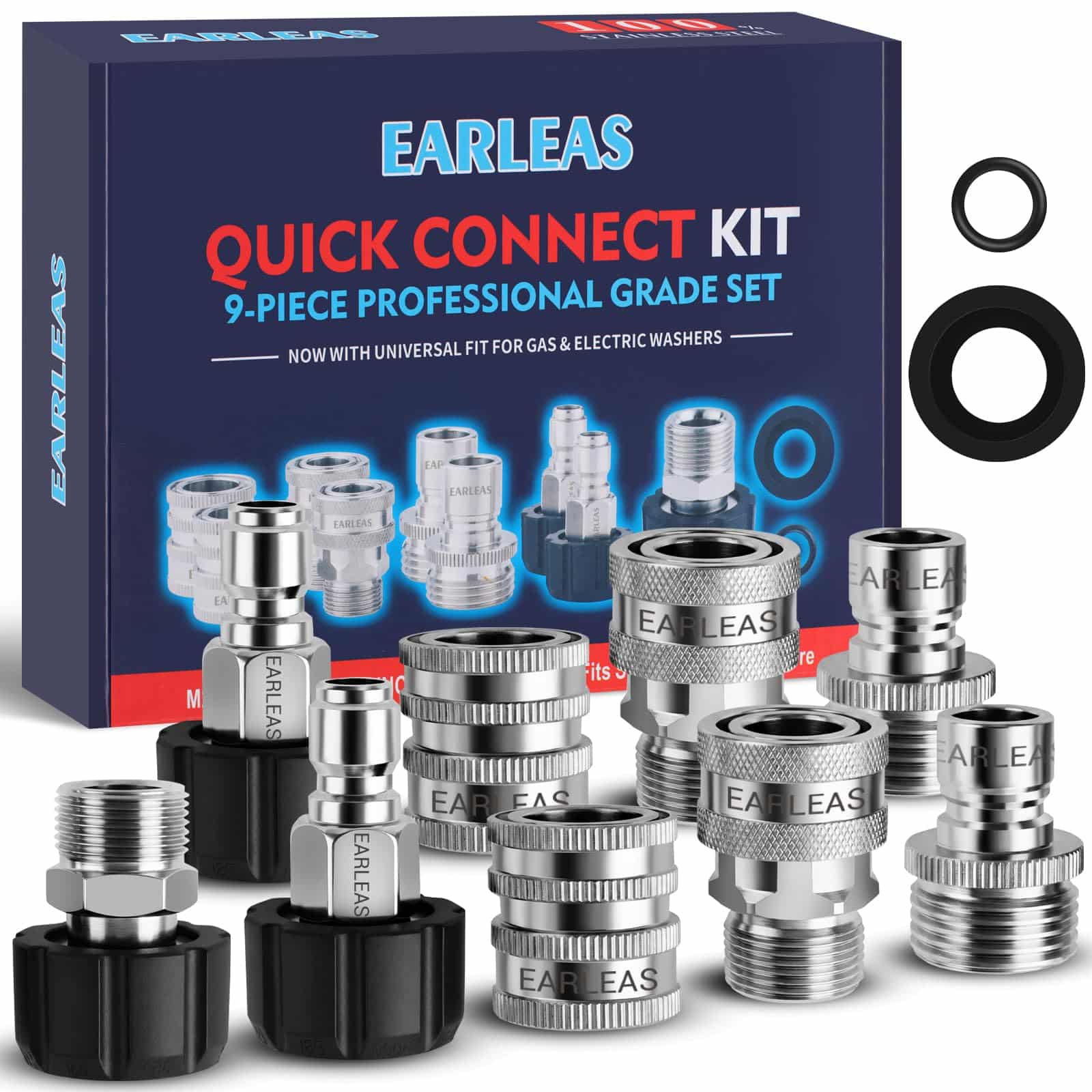 Earleas pressure washer adapter set