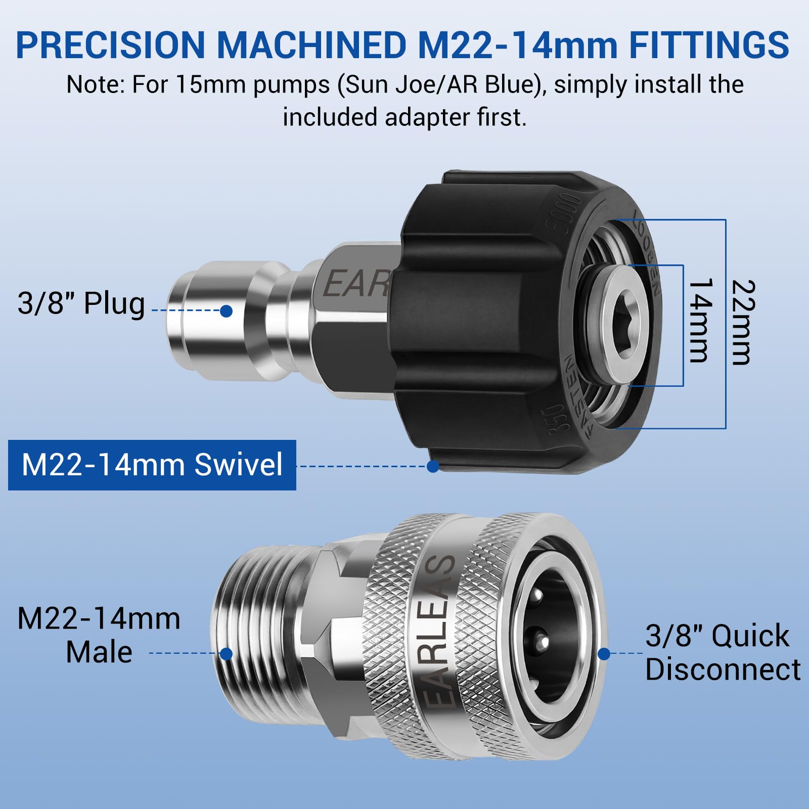 Earleas pressure washer adapter set - Image 9